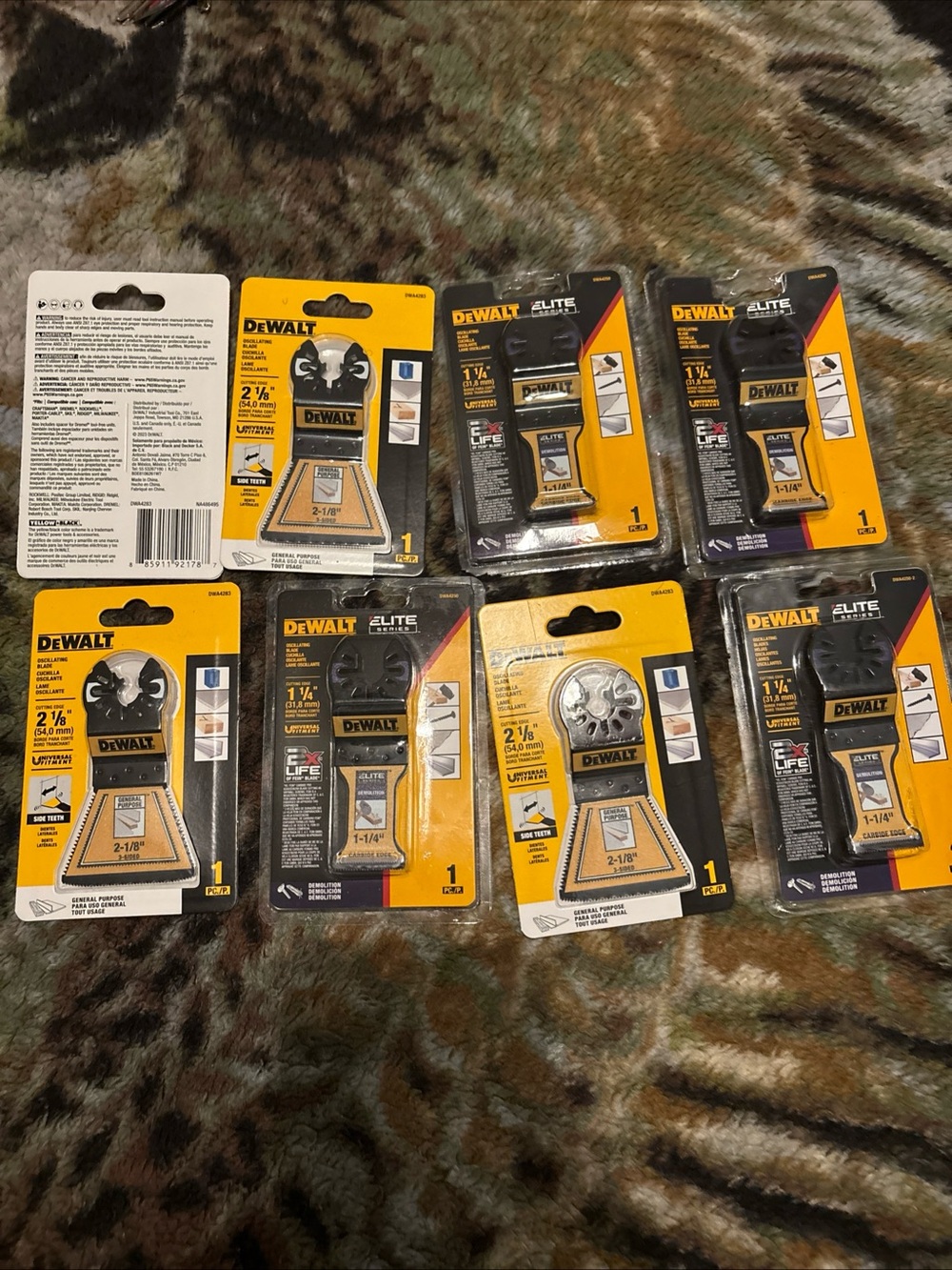 DEWALT Black and Yellow Oscillating Multi-Tool Blades - Pack of Assorted Blades